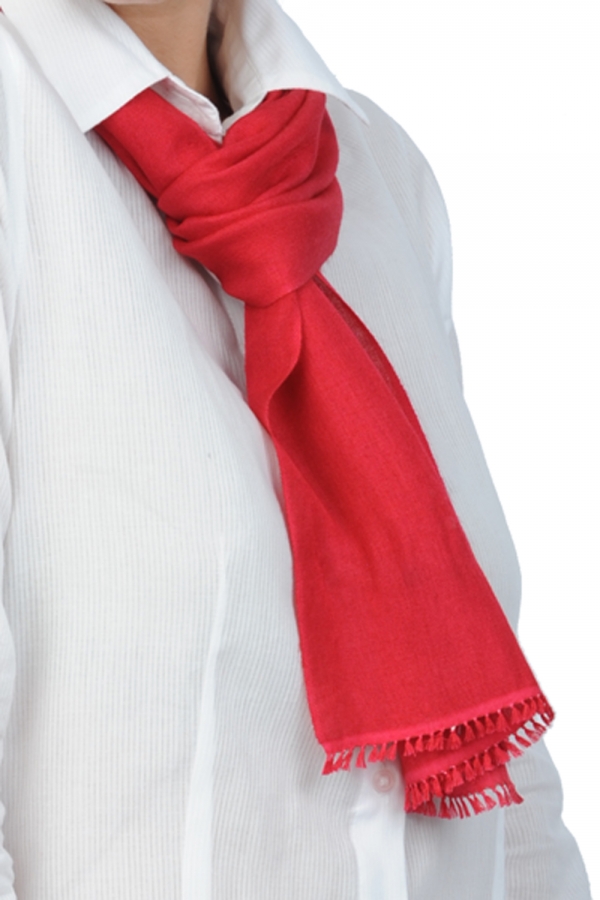 Cashmere & Silk accessories scarva deep red 170x25cm